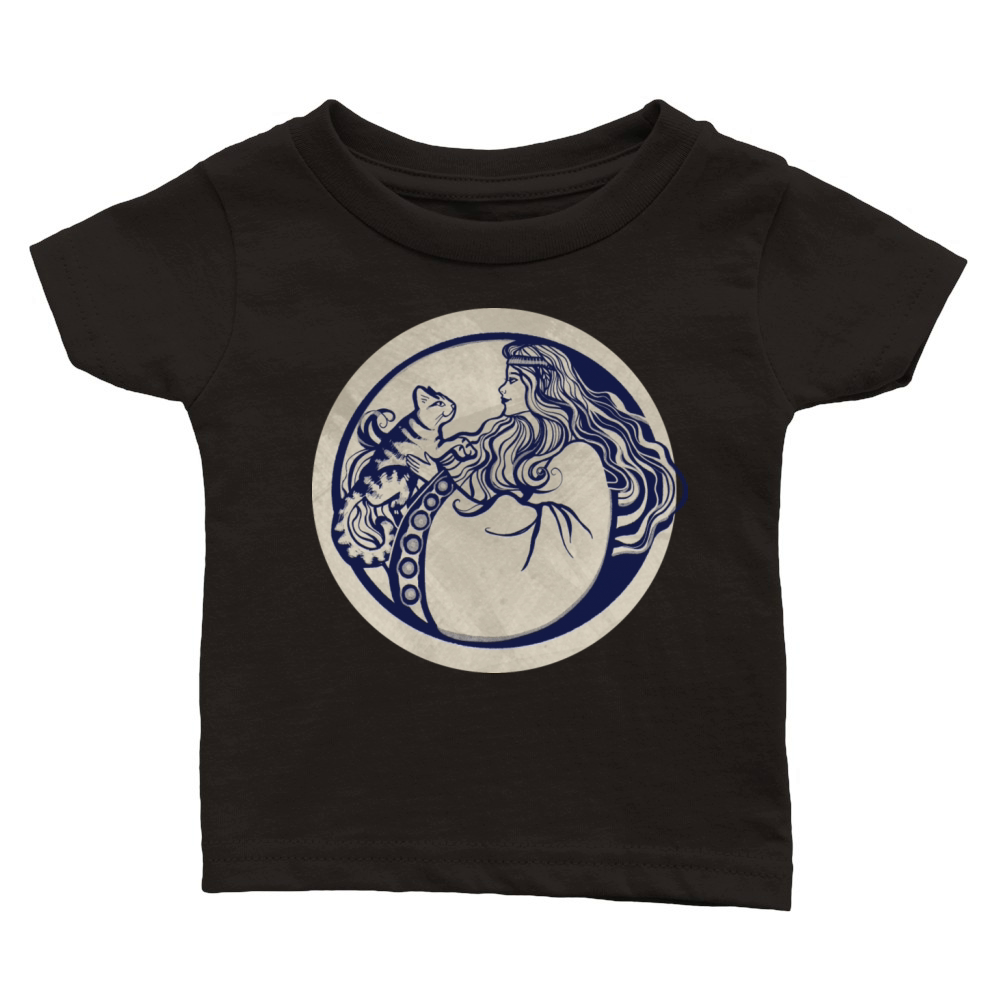 Vintage Cat Goddess Classic Baby Crewneck T-shirt