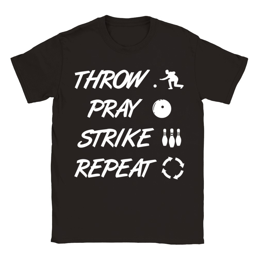 Funny Bowling Player Classic Kids Crewneck T-shirt