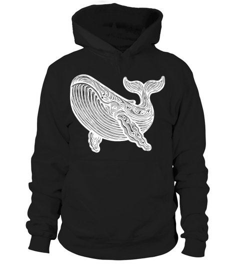 Large Diving Whale Vintage Sea Animal Hoodie Unisex