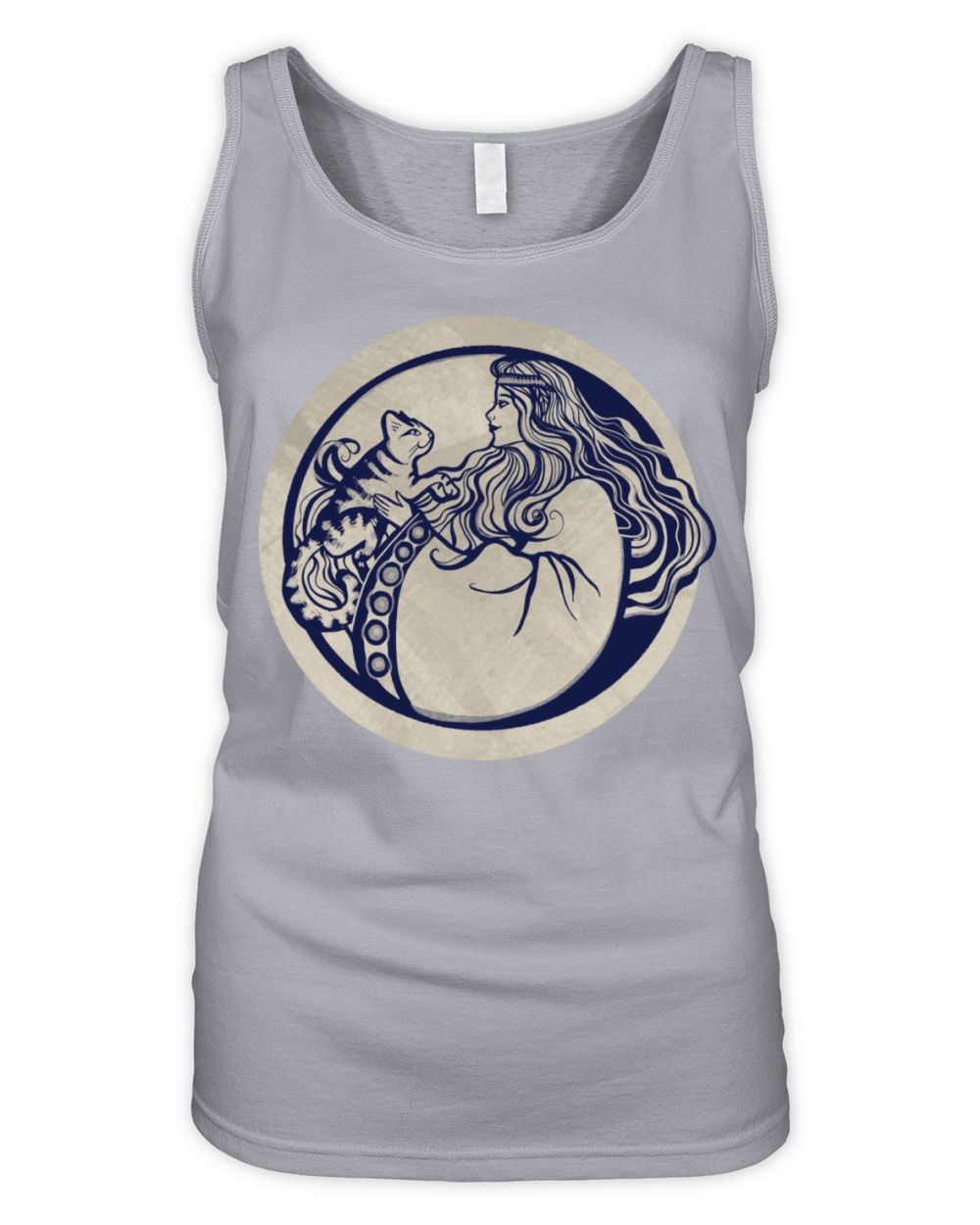 Vintage Cat Goddess Organic Women's Tank Top
