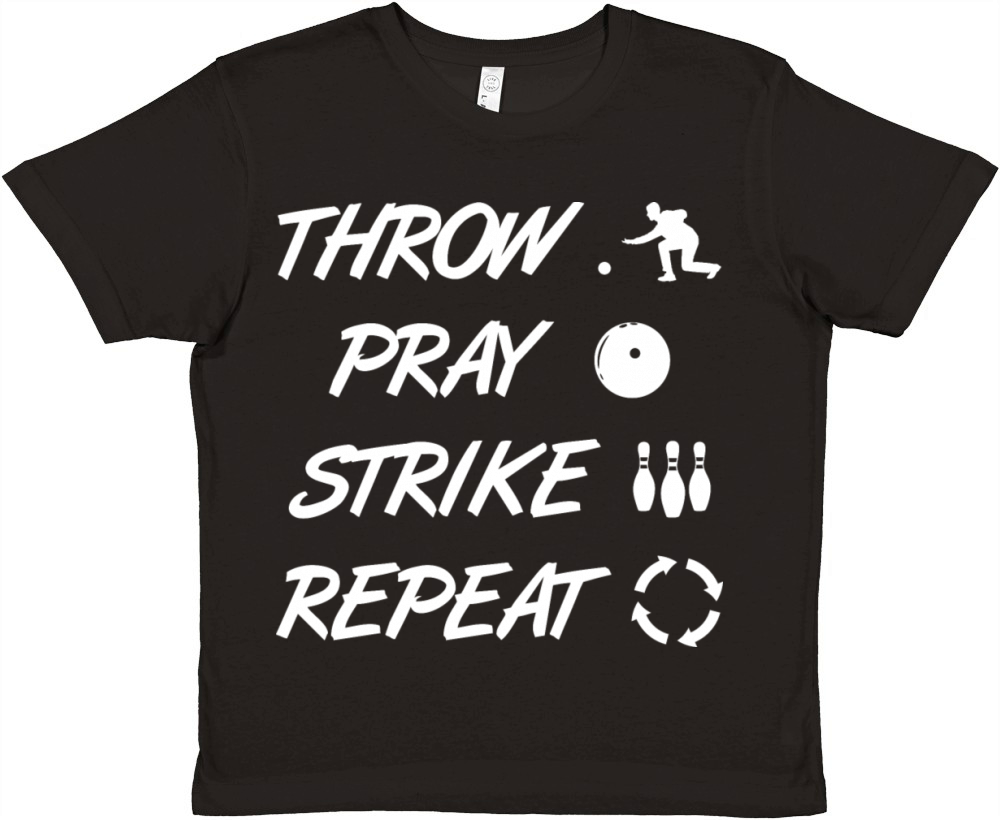 Funny Bowling Player Premium Kids Crewneck T-shirt