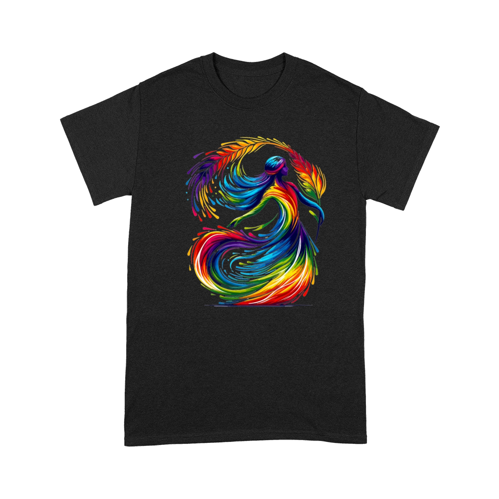 Virgo Zodiac Star Sign Rainbow Design Premium T-shirt