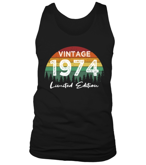 50th birthday vintage 1974 born in 1974 Tank Top Unisex