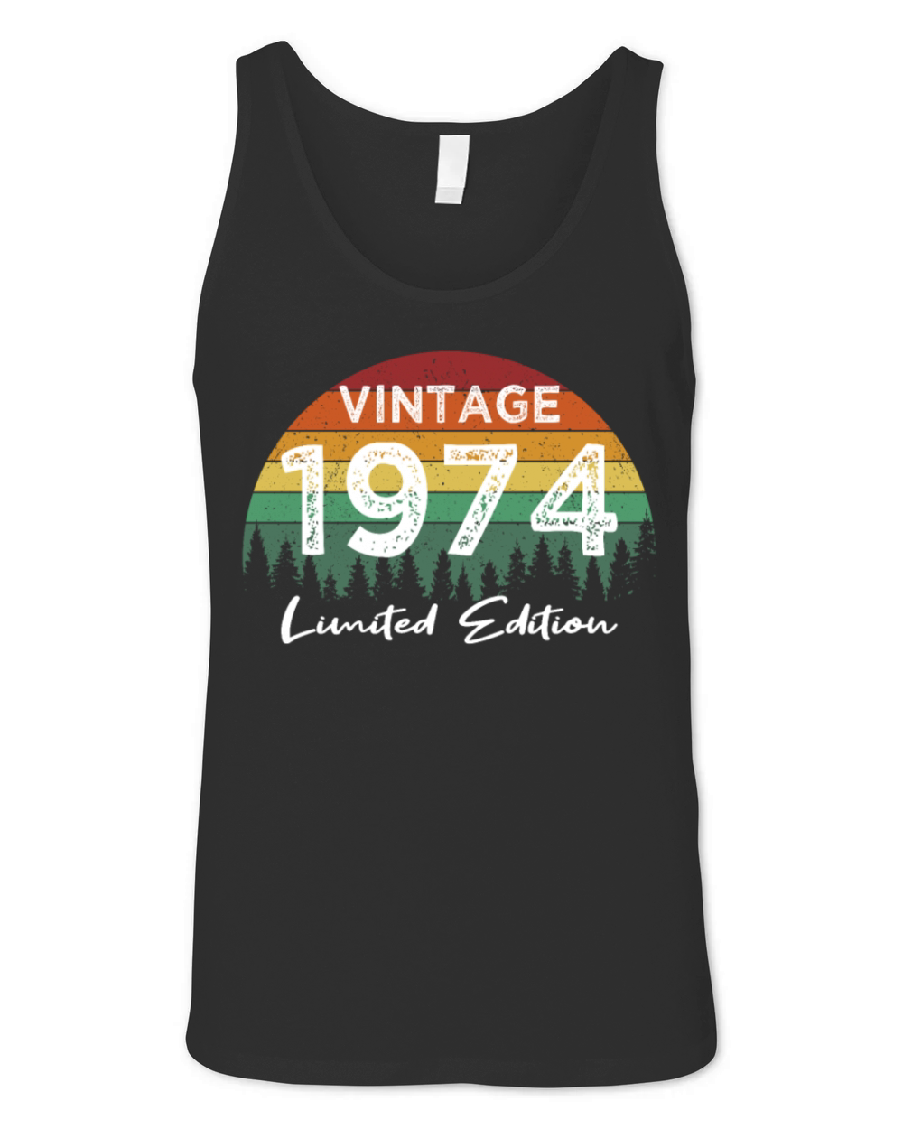 50th birthday vintage 1974 born in 1974 Unisex Jersey Tank