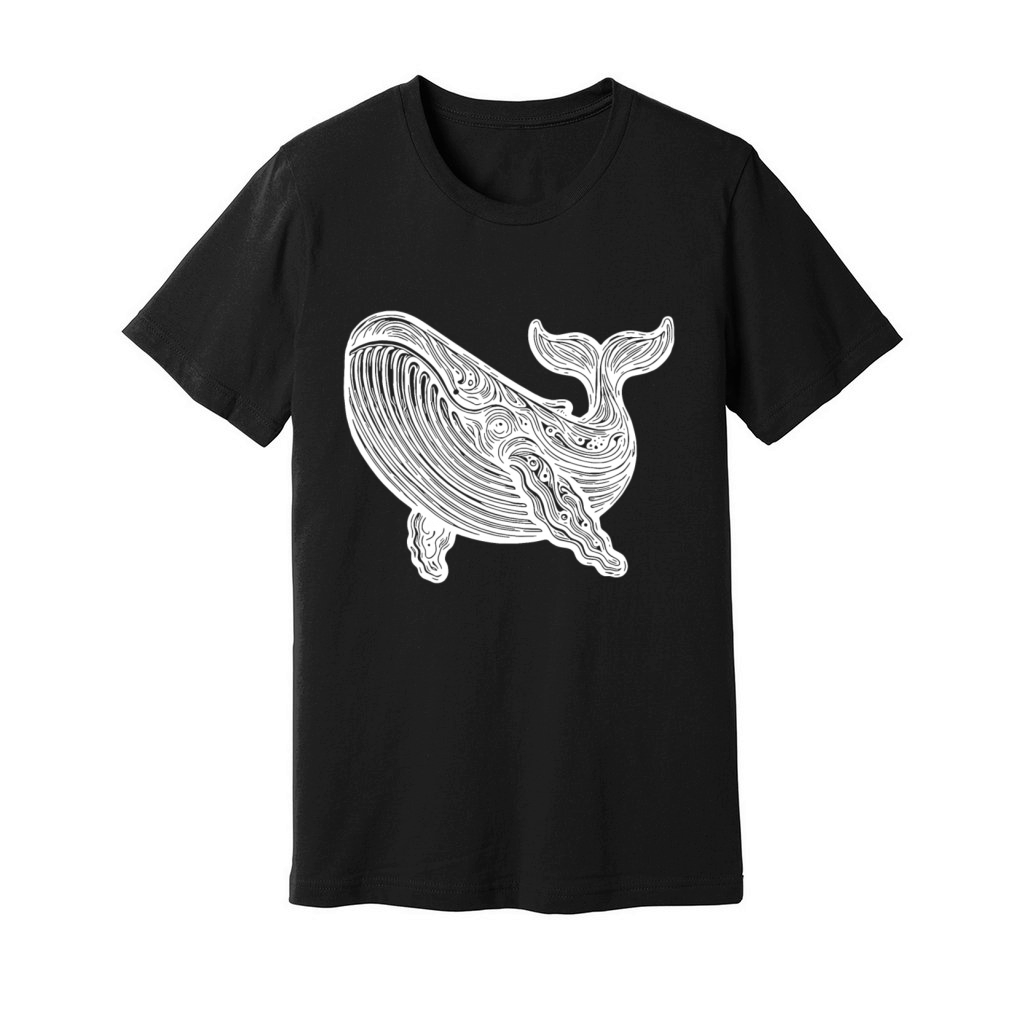 Large Diving Whale Vintage Sea Animal Unisex Jersey Tee
