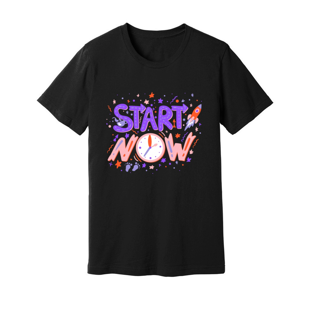 start now Unisex Jersey Tee