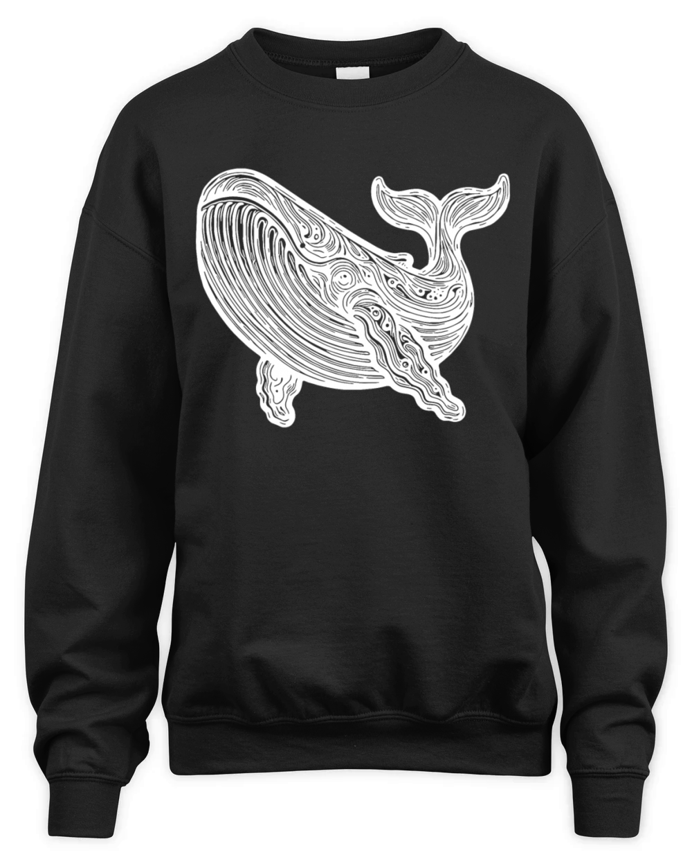 Large Diving Whale Vintage Sea Animal Unisex Premium Crewneck Sweatshirt