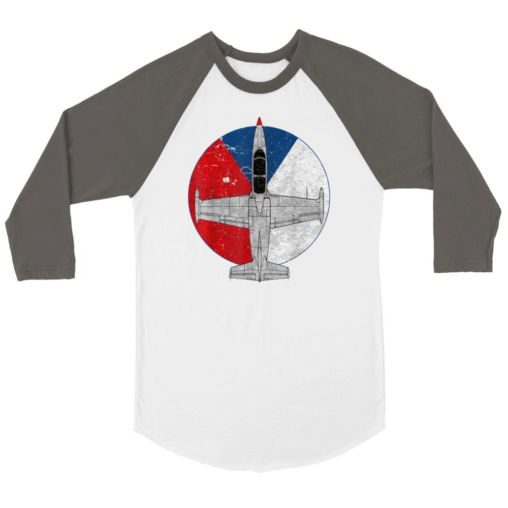 L-39 Albatros Czech Jet Aircraft Unisex ¾ sleeve Raglan T-shirt
