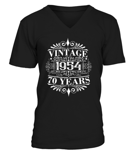 70th birthday men women ornaments V-Neck T-shirt