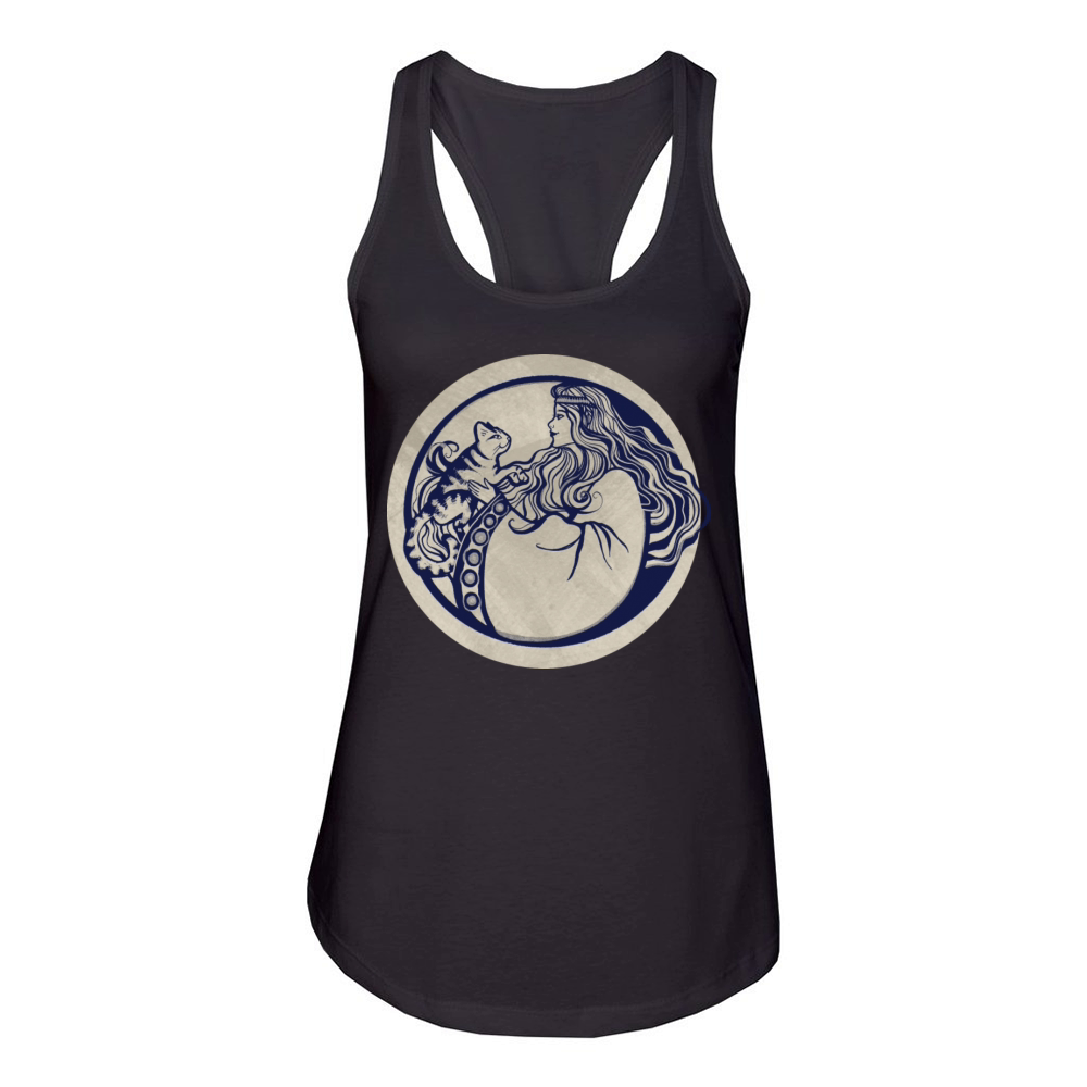 Vintage Cat Goddess Women's Racerback Tank