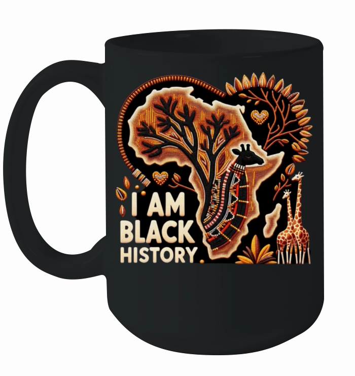 Black History Month "I AM BLACK HISTORY" Design Ceramic Mug