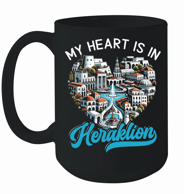 Heraklion Greece Travel Vacation Greek Heritage Ceramic Mug
