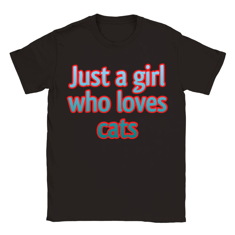 Just A Girl Who Loves Cats Classic Kids Crewneck T-shirt