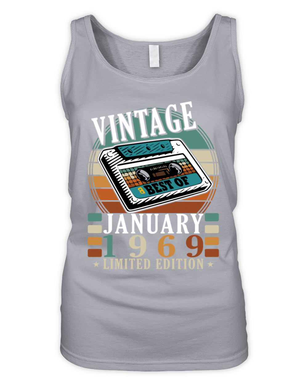 Birthday January 1969 January born in January Organic Women's Tank Top