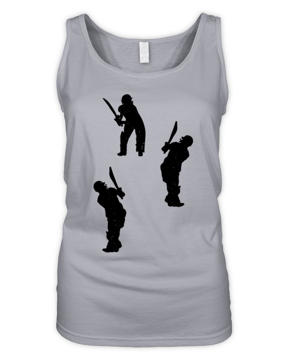 Cricket Silhouette Cricket Player Silhouettes Organic Women's Tank Top