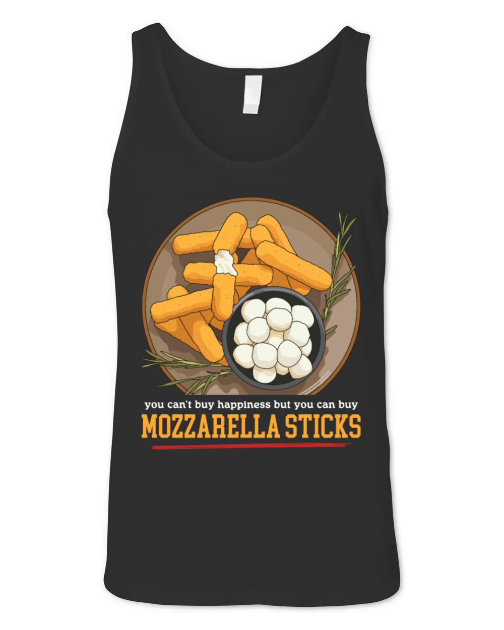Mozzarella Sticks Happiness Unisex Jersey Tank