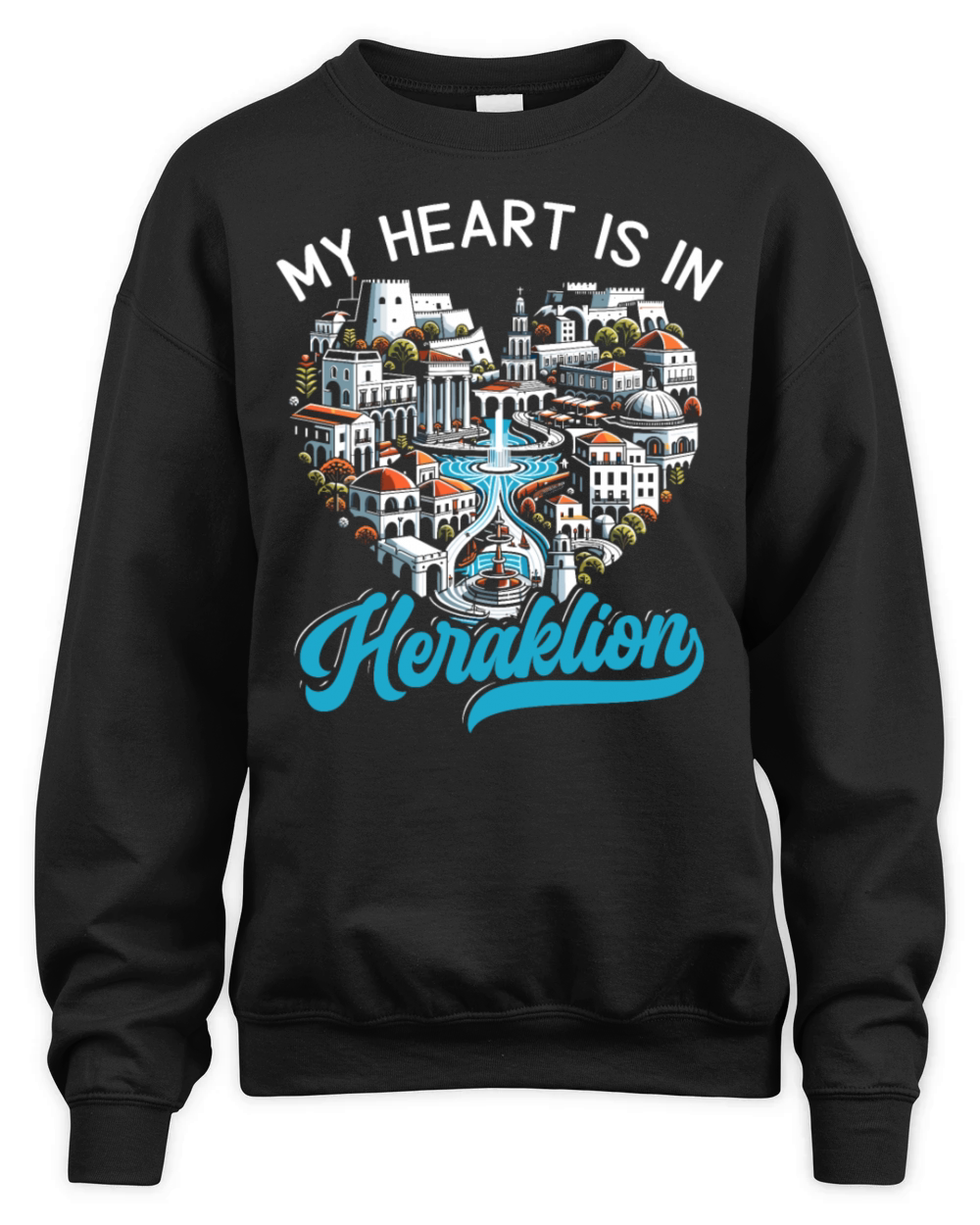 Heraklion Greece Travel Vacation Greek Heritage Unisex Premium Crewneck Sweatshirt
