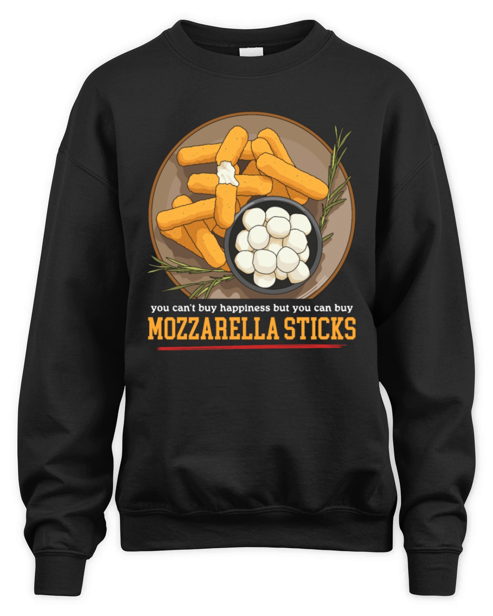 Mozzarella Sticks Happiness Unisex Premium Crewneck Sweatshirt