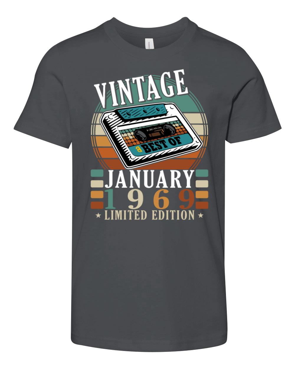 Birthday January 1969 January born in January Youth Unisex Jersey Tee
