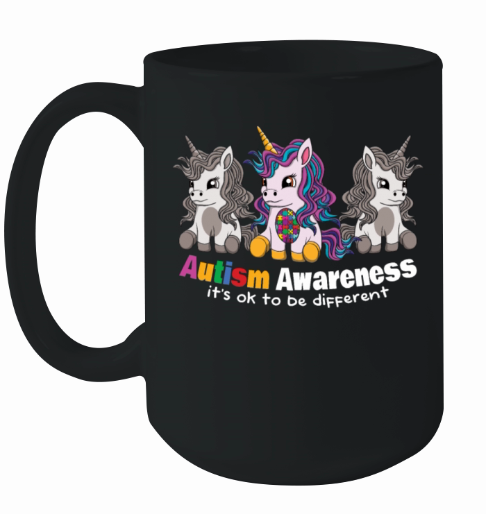 Autism Awareness Its Okay To Be Different Unicorn Ceramic Mug