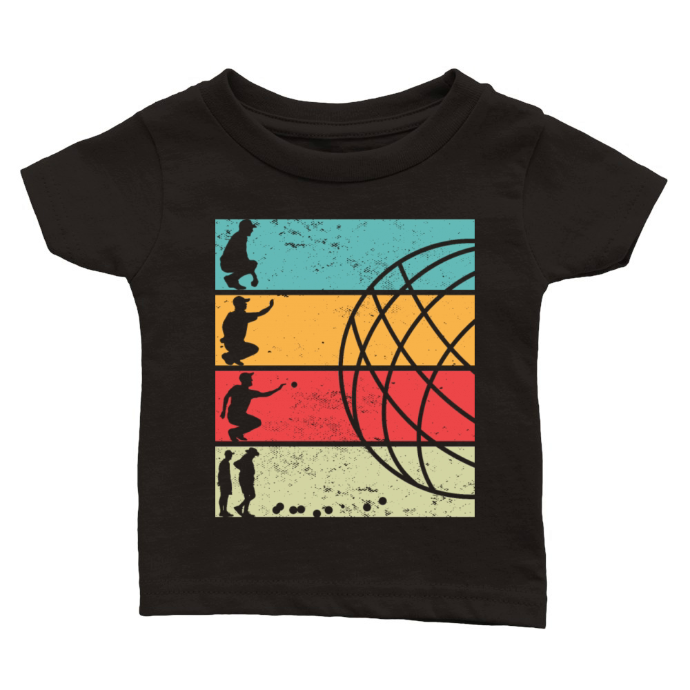 Retro Petanque Boules Lover Classic Baby Crewneck T-shirt