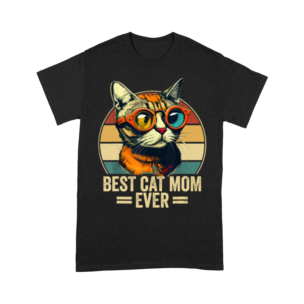Best Cat Mom Ever Retro Vintage Mothers Day Comfort T-shirt