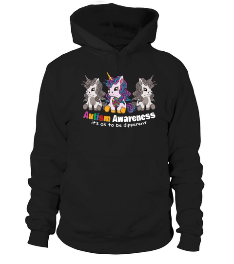 Autism Awareness Its Okay To Be Different Unicorn Hoodie Unisex