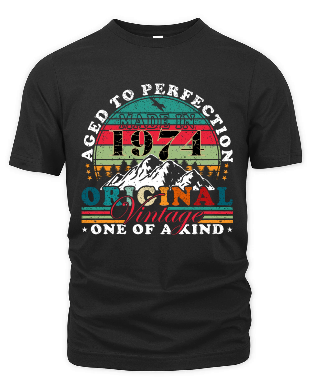 Year 1974 born Vintage Birthday Gift Organic Unisex T-shirt