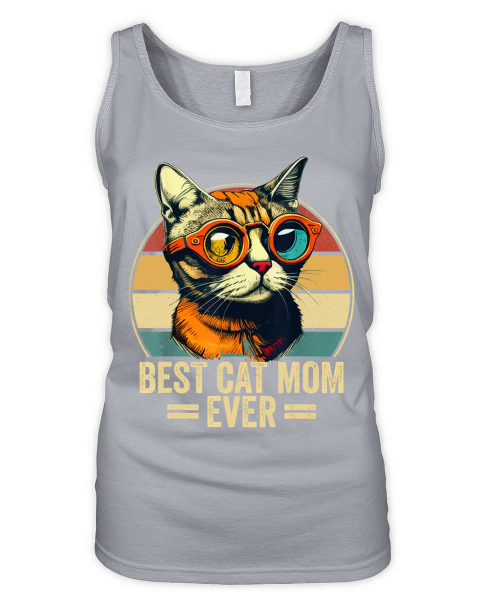 Best Cat Mom Ever Retro Vintage Mothers Day Organic Women's Tank Top