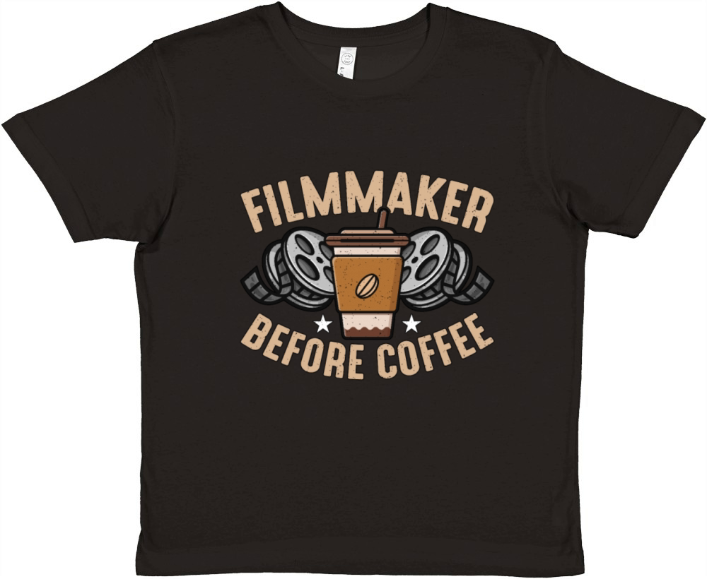 Filmmaker Before Coffee Director Coffee Lover Premium Kids Crewneck T-shirt