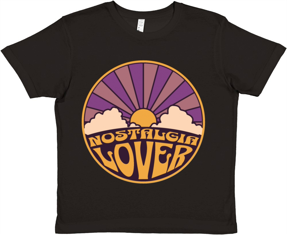 Nostalgia Lover Retro Sunset Premium Kids Crewneck T-shirt