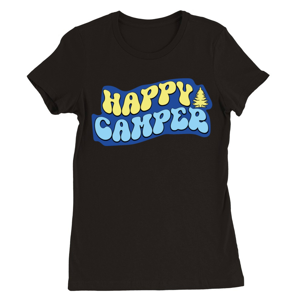 Happy Camper Premium Womens Crewneck T-shirt