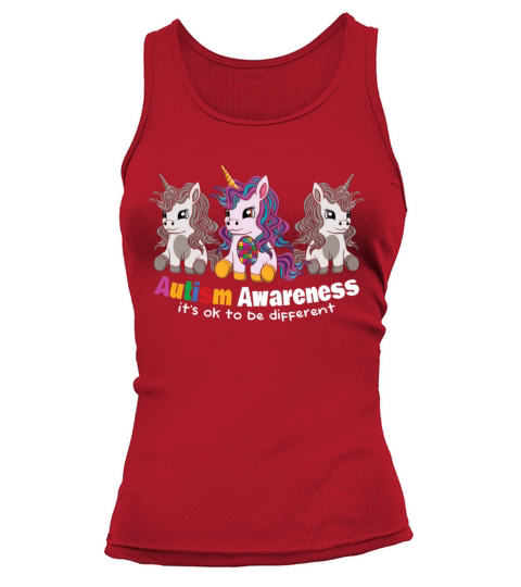 Autism Awareness Its Okay To Be Different Unicorn Tank top Woman