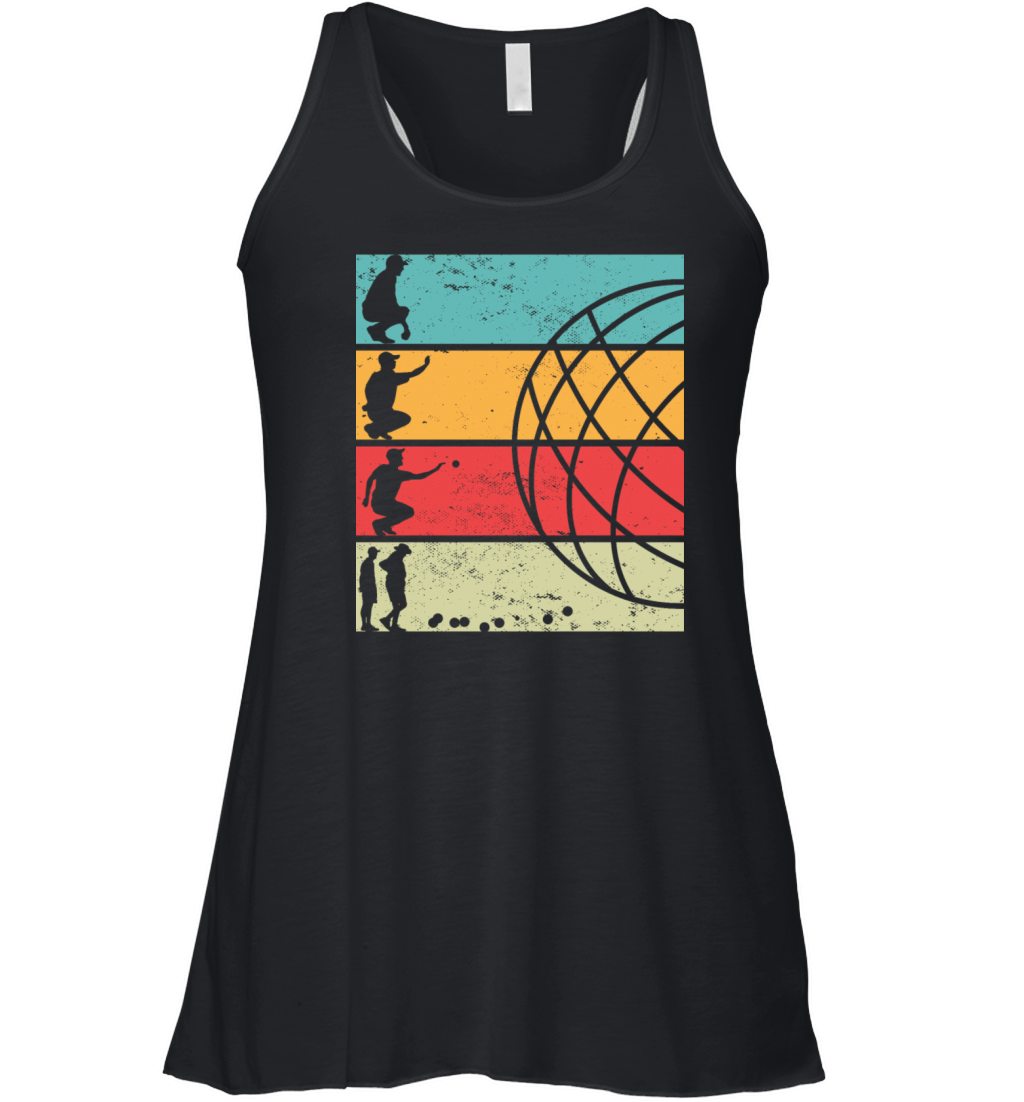 Retro Petanque Boules Lover Women's Flowy Tank Top