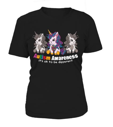 Autism Awareness Its Okay To Be Different Unicorn Women's T-Shirt