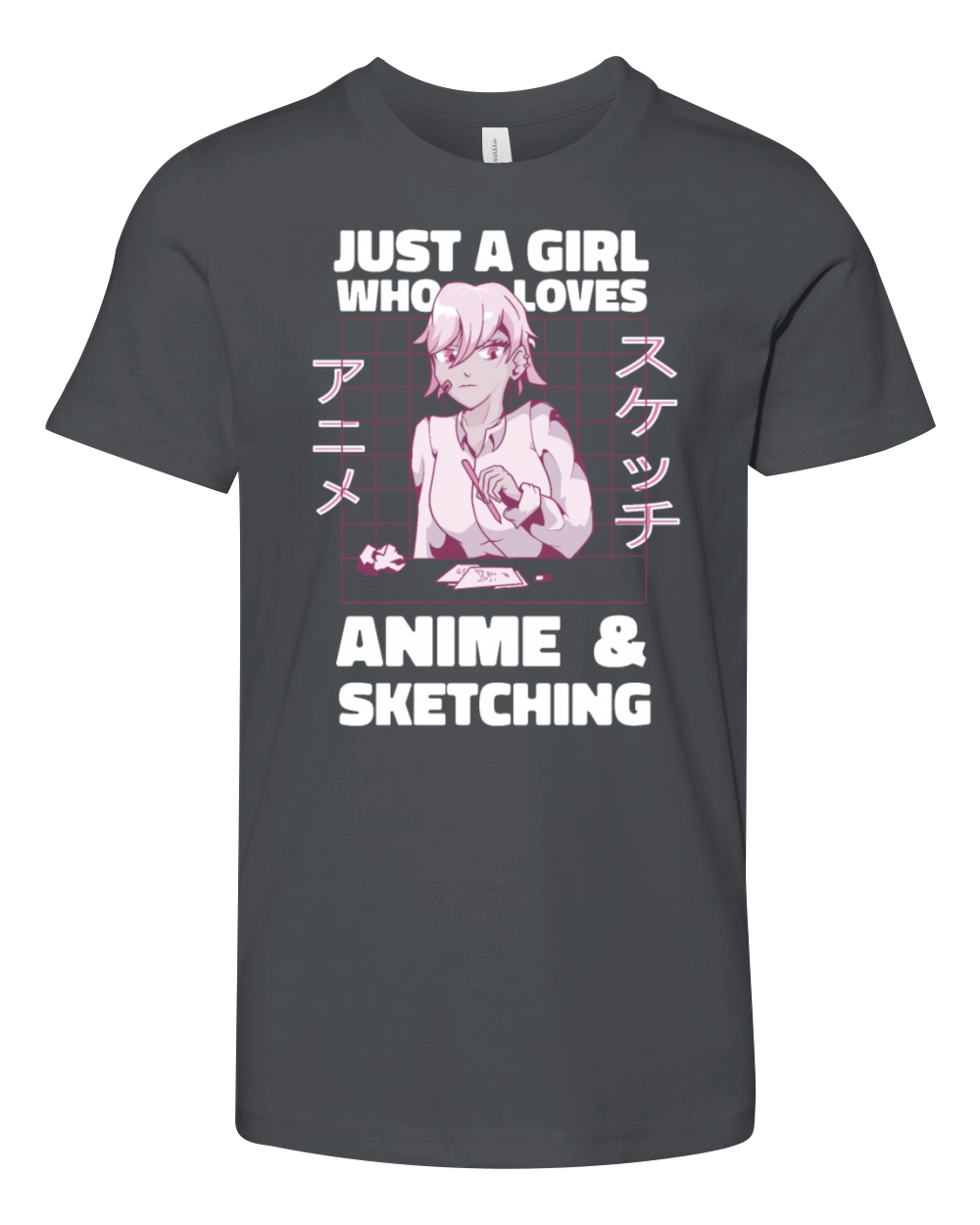 Just A Girl Who Loves Anime Youth Unisex Jersey Tee