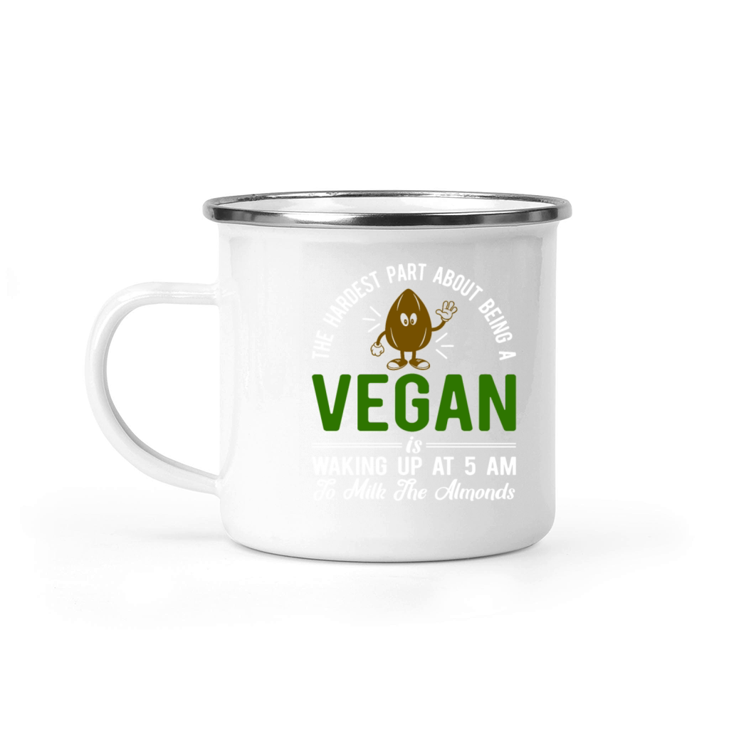 The Hardest Part About Being Vegan Camping Mug