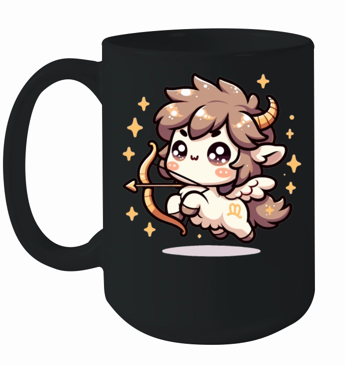 Sagittarius Zodiac Sign Kawaii Character Astrology Ceramic Mug