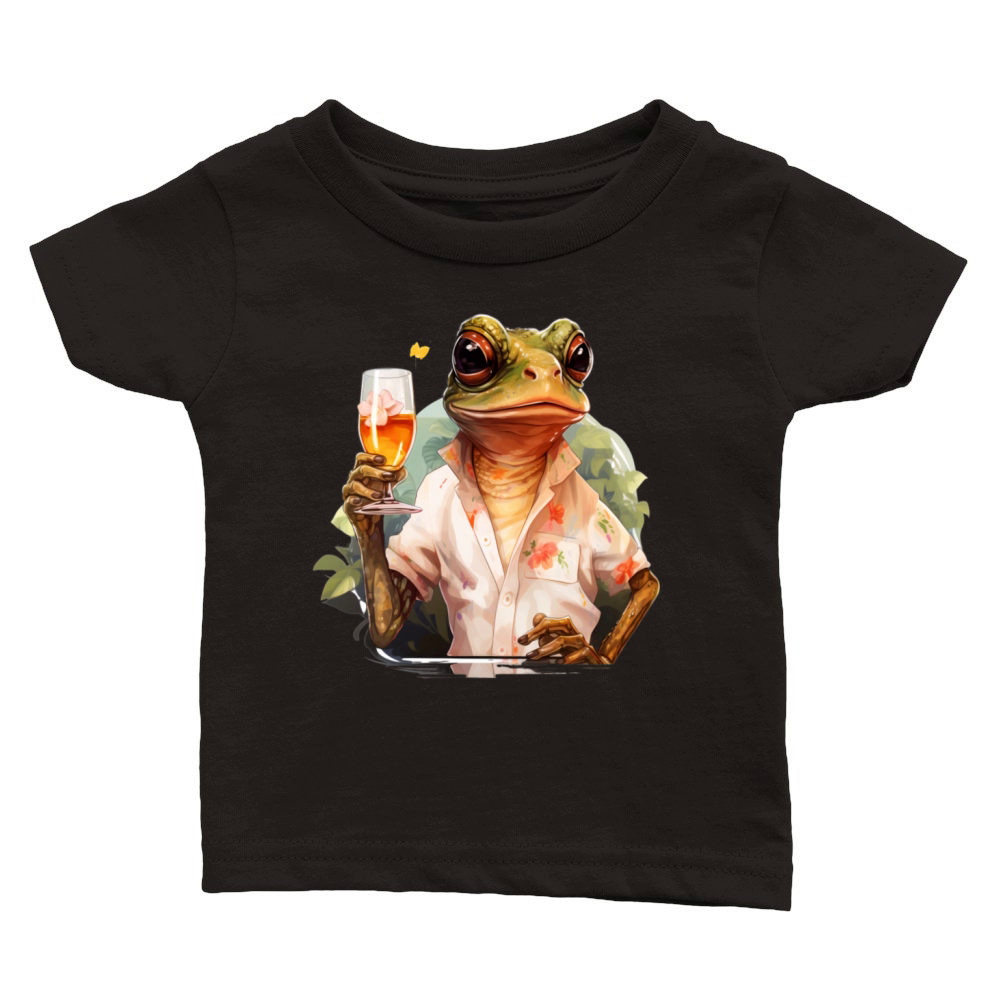 Cool Frog Frogs Funny Animals Classic Baby Crewneck T-shirt