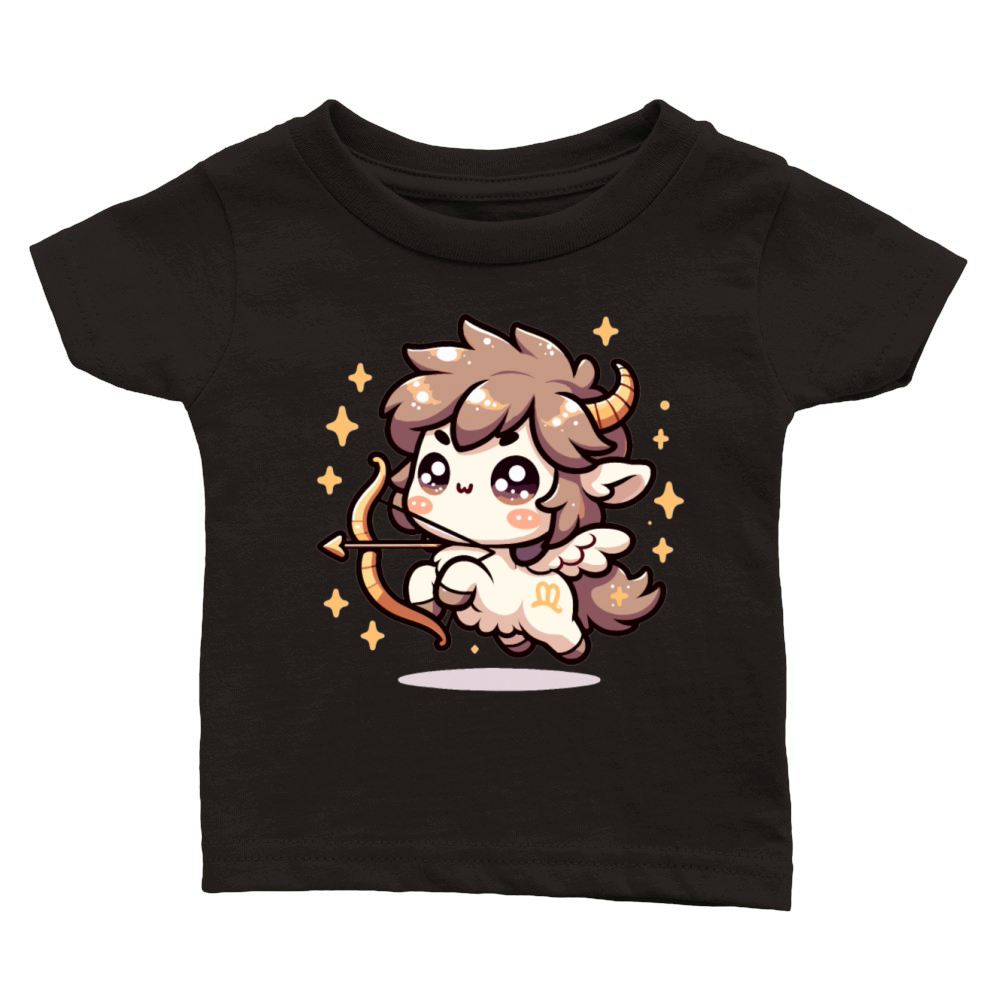 Sagittarius Zodiac Sign Kawaii Character Astrology Classic Baby Crewneck T-shirt