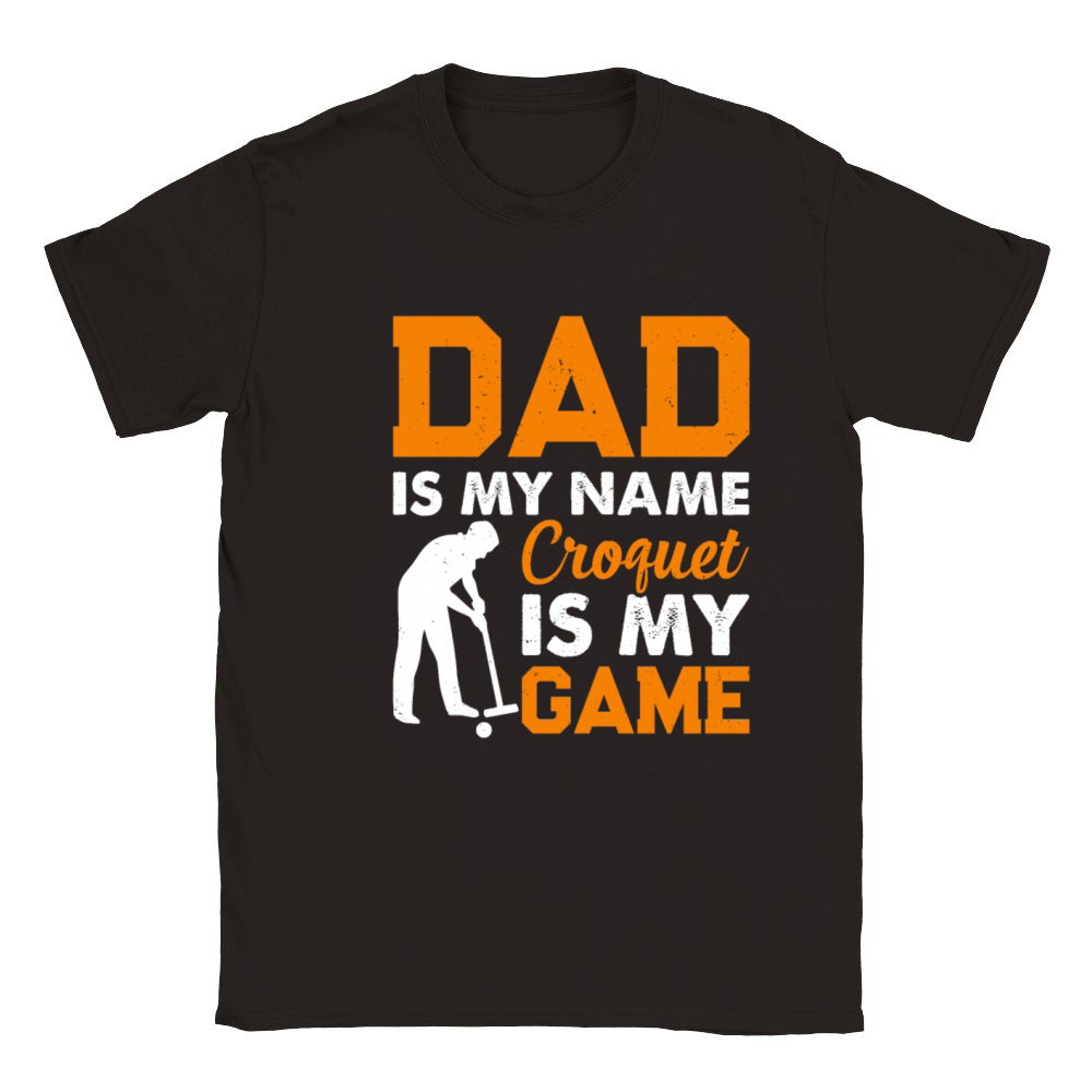 Dad Is My Name Croquet Is My Game - Daddy Croquet Classic Kids Crewneck T-shirt