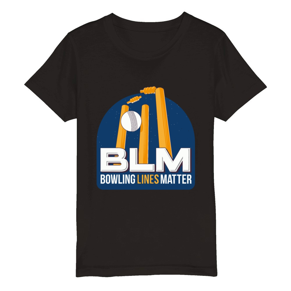 BLM Bowling Lines Matter Organic Kids Crewneck T-shirt