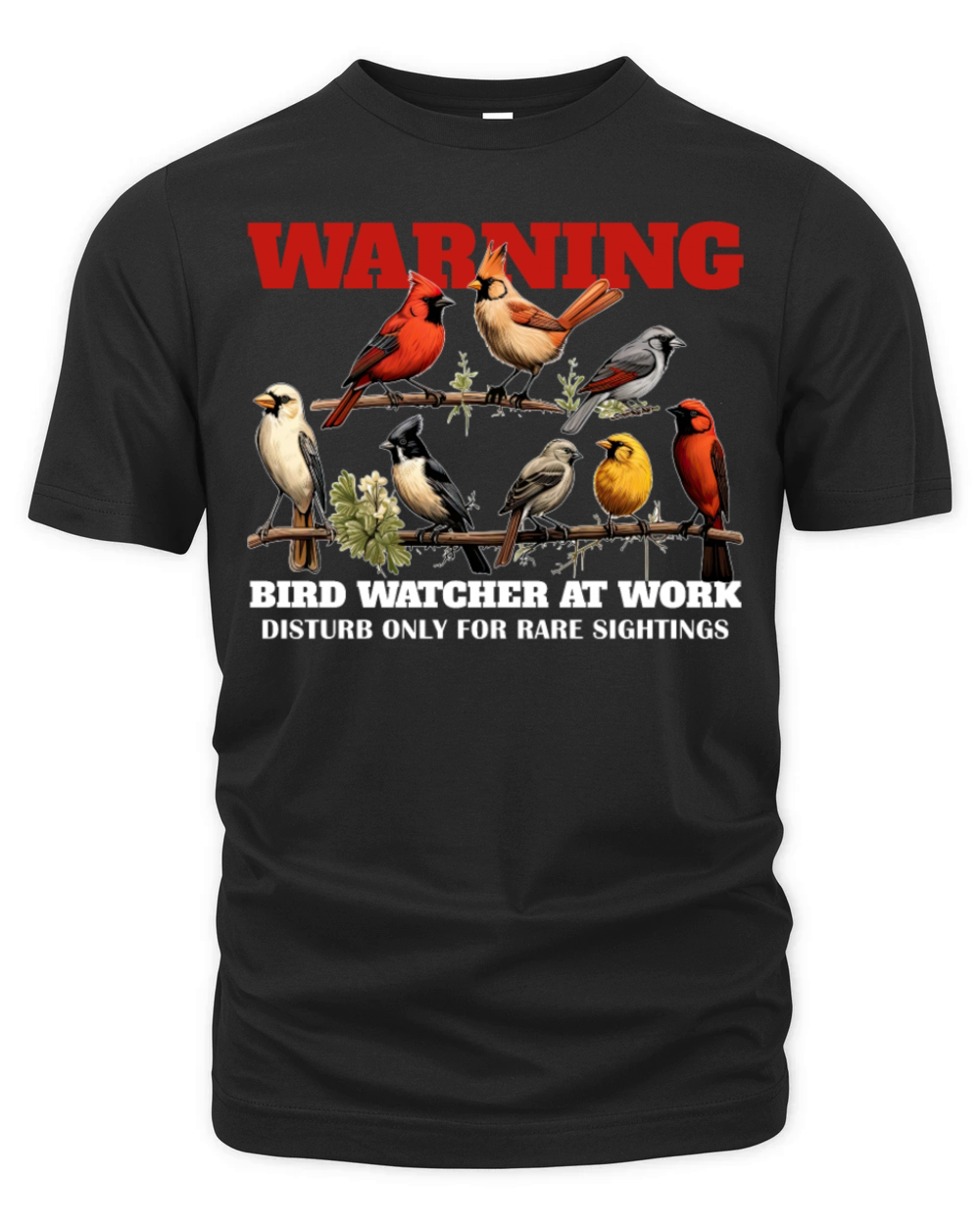 Warning Bird Watcher At Work Funny Birding Birdwat Organic Unisex T-shirt