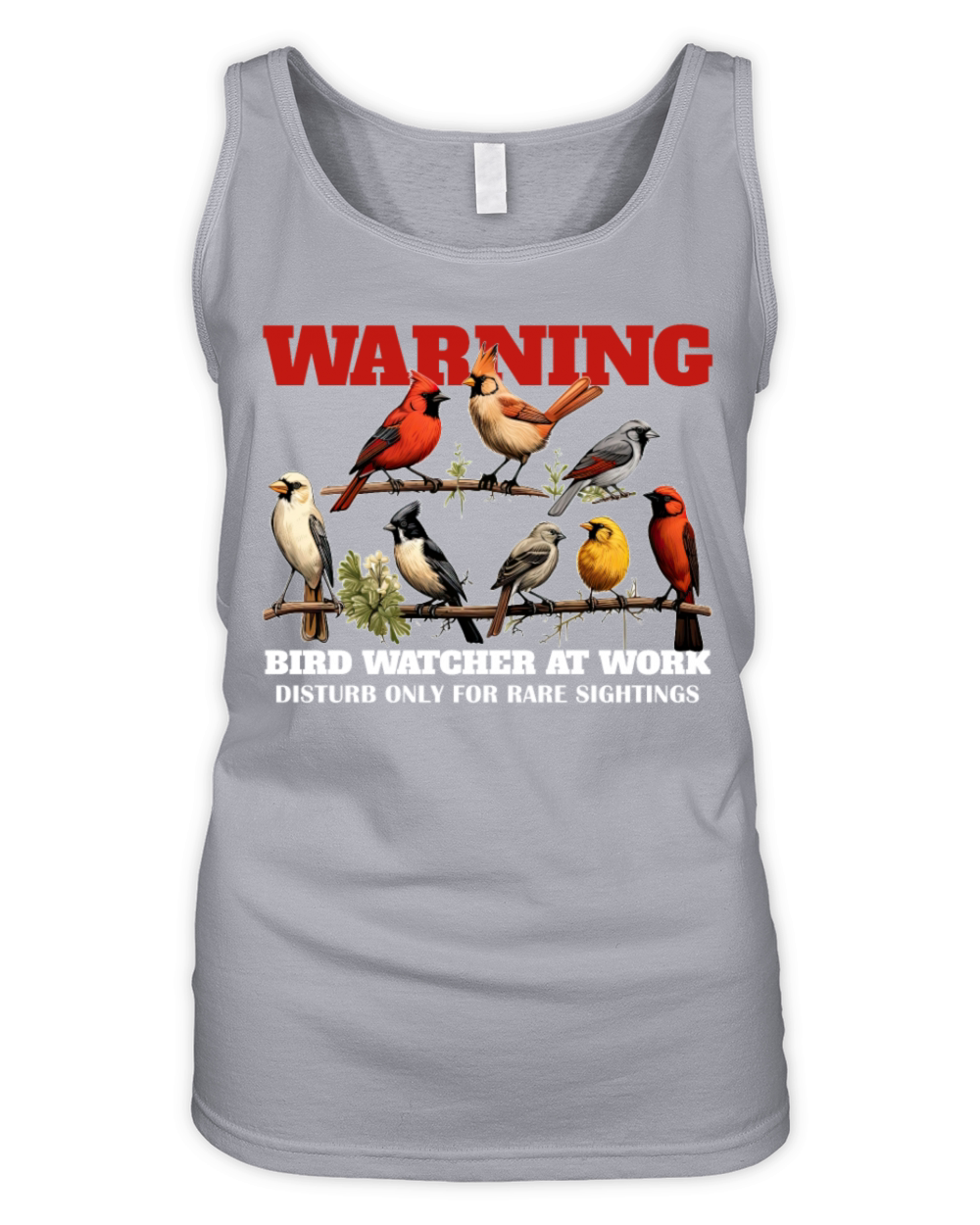 Warning Bird Watcher At Work Funny Birding Birdwat Organic Women's Tank Top