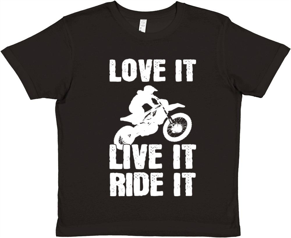 Love It Live It Ride It Motorcyclist Premium Kids Crewneck T-shirt