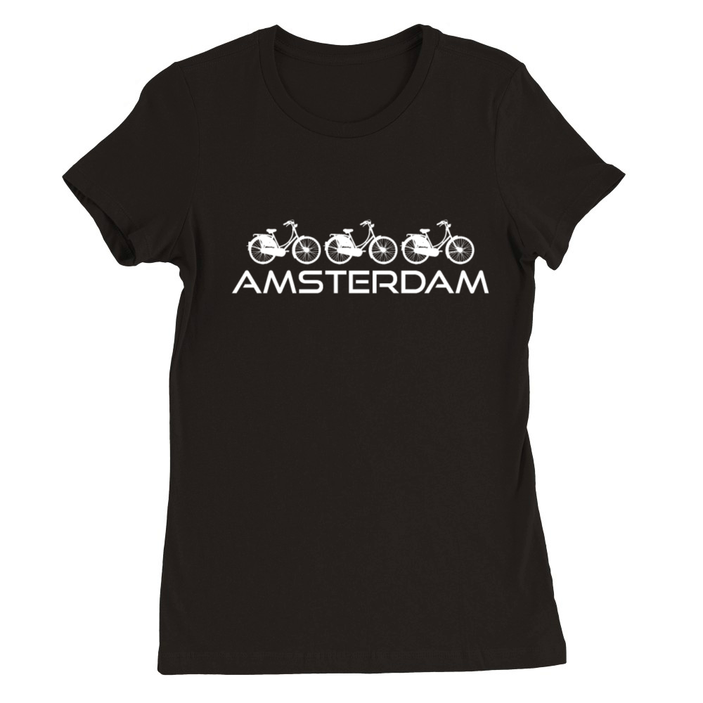 Amsterdam Netherlands Dutch Souvenir Premium Womens Crewneck T-shirt