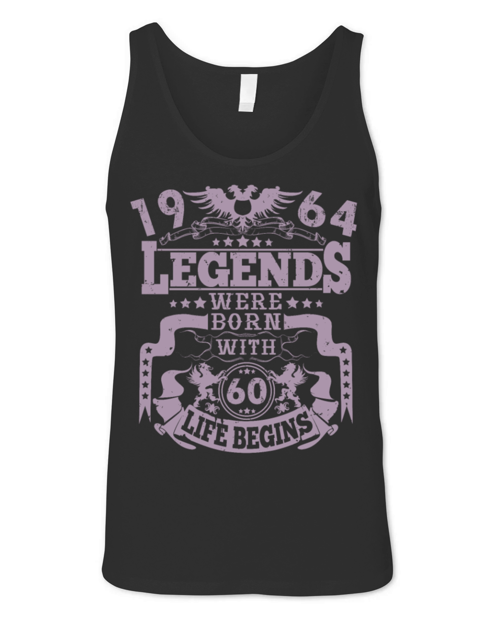 60th birthday legend vintage 1964 vintage grunge Unisex Jersey Tank