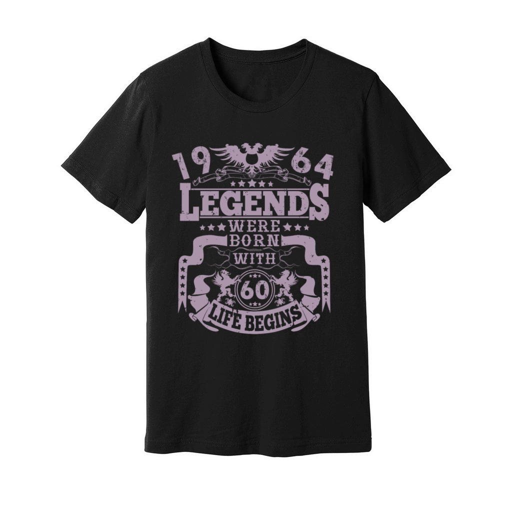 60th birthday legend vintage 1964 vintage grunge Unisex Jersey Tee