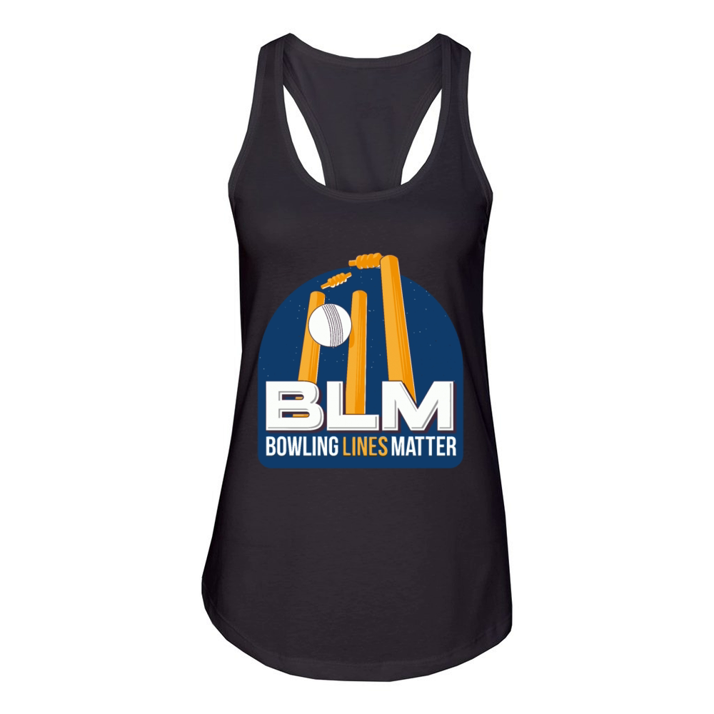 BLM Bowling Lines Matter Women's Racerback Tank