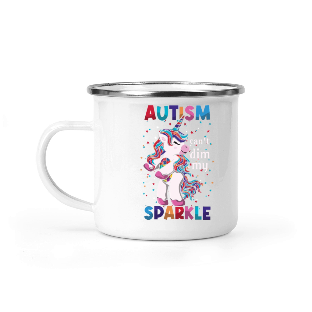 Autism Cant Dim My Sparkle Autism Awareness Camping Mug